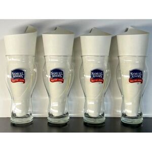 Samuel Adams Beer Glasses (Set of 4) 16 oz Boston  Lager Pint Glasses